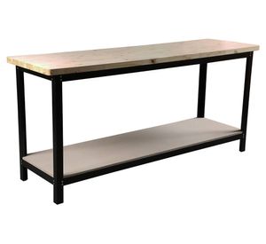 Mesón de trabajo madera sólida 200x60x92 cm