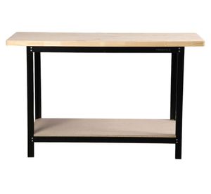 Mesón de trabajo madera sólida 150x60x92 cm