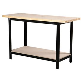 Mesón de trabajo madera sólida 150x60x92 cm