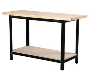 Mesón de trabajo madera sólida 150x60x92 cm