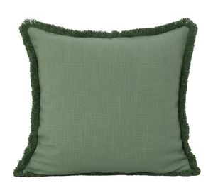 Cojín algodón Toscana verde oscuro 45x45 cm