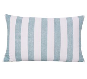 Cojín algodón Riviera líneas celestes 30x50 cm