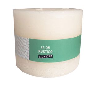Vela pilar ecru 10x12.5 cm