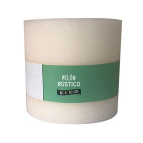 Vela pilar ecru 10x10 cm