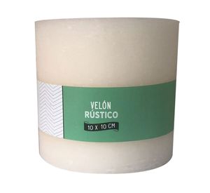 Vela pilar ecru 10x10 cm