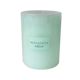 Vela pilar aqua 9x6.8 cm