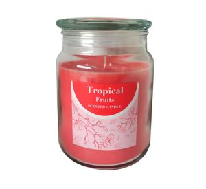 Vela frasco con tapa rojo 14.4x9.5 cm