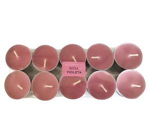 Vela T-light morado 20 un.