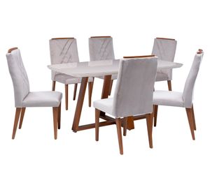 Comedor Bennet 6 Sillas Megan 78x160x90 cm