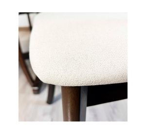 Comedor 4 sillas Mercedes Crossback café/marfil 74x106x106 cm