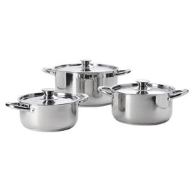 Set batería + utensilios cocina Acero inoxidable 10 piezas SET-AHCOC11