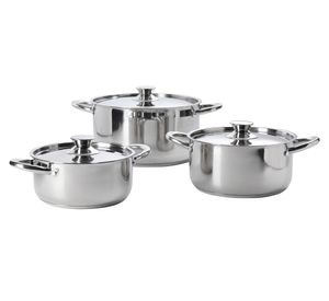 Set batería + utensilios cocina Acero inoxidable 10 piezas SET-AHCOC11