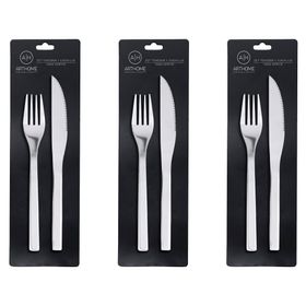 Set cubierto Acero inoxidable 6 Piezas