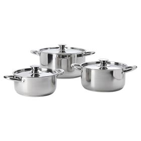 Set batería + utensilios cocina Acero inoxidable 8 piezas SET-AHCOC14