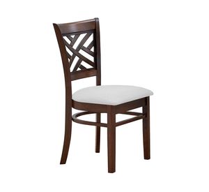 Comedor 4 sillas Amelie café/marfil 74x106x106 cm