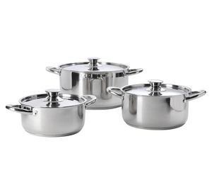 Set batería + utensilios cocina Acero inoxidable 9 piezas SET-AHCOC13