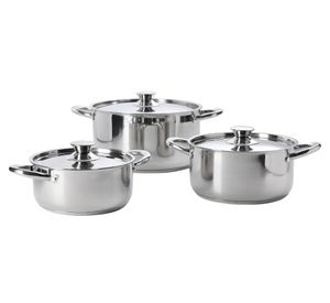 Set batería + utensilios cocina Acero inoxidable 8 piezas SET-AHCOC12