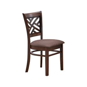 Comedor 4 sillas Amelie café 74x106x106 cm