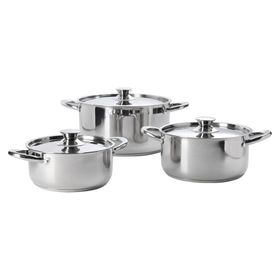 Set batería + utensilios cocina Acero inoxidable 8 piezas SET-AHCOC16