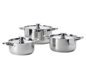 Set batería + utensilios cocina Acero inoxidable 8 piezas SET-AHCOC16