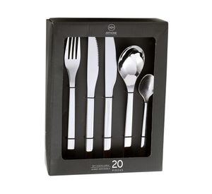 Set cubiertos Acero inoxidable 20 Piezas