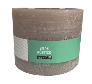 Vela pilar gris 10x12.5 cm