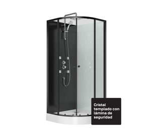 Cabina ducha curva con film 225x90x90 cm