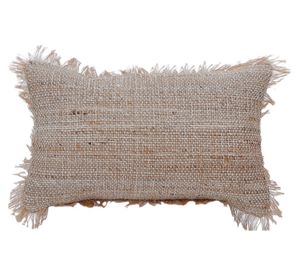 Cojín Jute flecos 30x50 cm