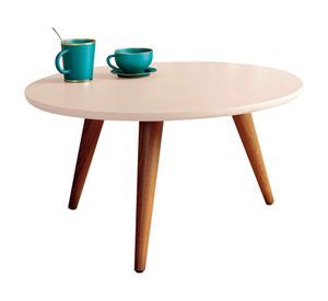 Mesa centro Alba off white 31.5x60x60 cm