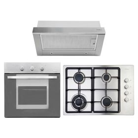 Kit trio Horno Elegance III + Encimera Design 4T 2.0 + Campana UA0260A inox Bar