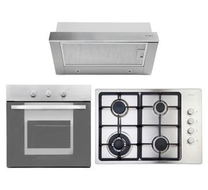 Kit trio Horno Elegance III + Encimera Design 4T 2.0 + Campana UA0260A inox Bar