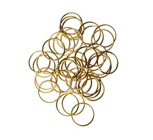 Argolla de cortina Innova metal 24x12 cm dorado 50 un.