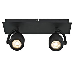 Foco barra sobrepuesto GU10 2L Komo negro