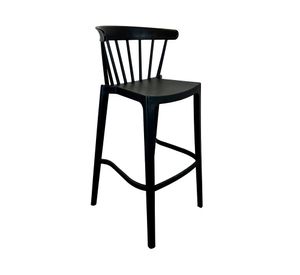 Pack 4 taburetes bar polipropileno Windsor negro
