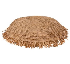 Cojín Artesana rafia redondo algodón 45 cm