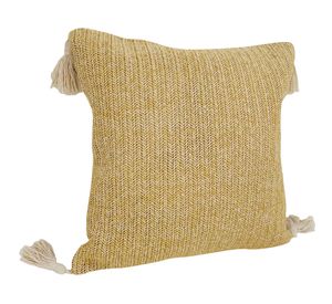 Cojín Nativa fibra poliéster/lino beige 45x45 cm