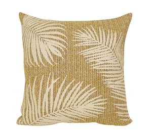 Cojín Nativa hoja poliéster/lino 45x45 cm