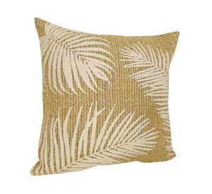 Cojín Nativa hoja poliéster/lino 45x45 cm