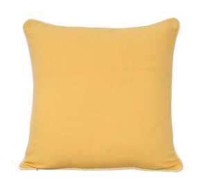 Cojín canvas Toscana algodón amarillo 45x45 cm