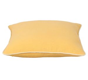 Cojín canvas Toscana algodón amarillo 45x45 cm