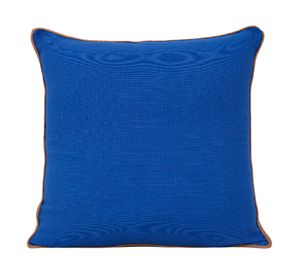 Cojín Riviera borde yute azul 45x45 cm