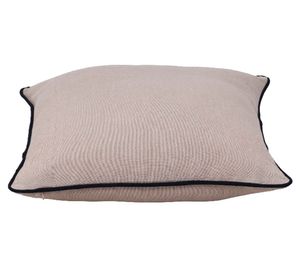 Cojín Loft lino borde negro algodón 45x45 cm