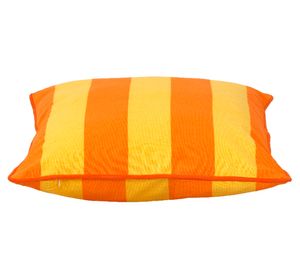 Cojín Stripes algodón amarillo/naranjo 45x45 cm