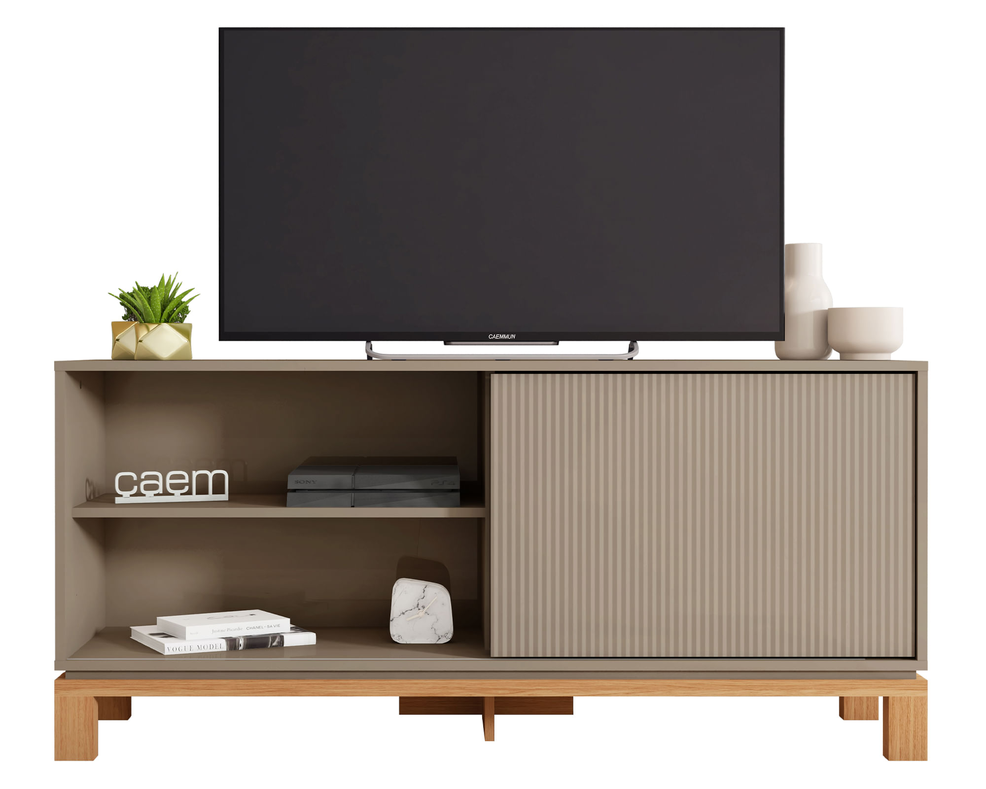Decocasa Rack TV 45'' Mondrian café