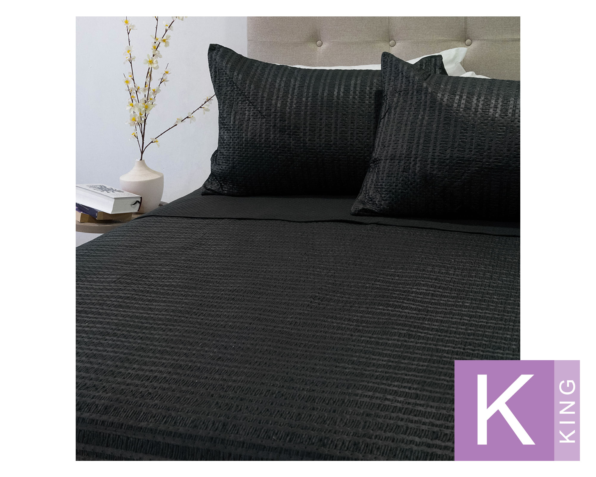 Doral Quilt Boston negro King