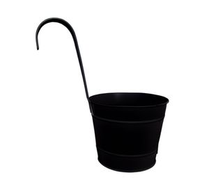 Maceta gancho negro 15.5 cm