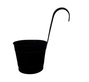 Maceta gancho negro 15.5 cm