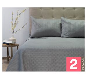 Quilt Boston gris 2 Plazas