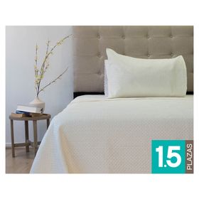 Quilt Boston crudo 1.5 Plazas