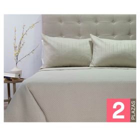 Quilt Boston beige 2 Plazas